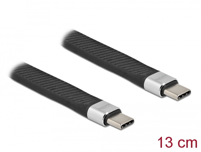 USB 2.0 FPC Flachbandkabel USB Type-C™ zu USB Type-C™ 13 cm PD 5 A E-Marker
