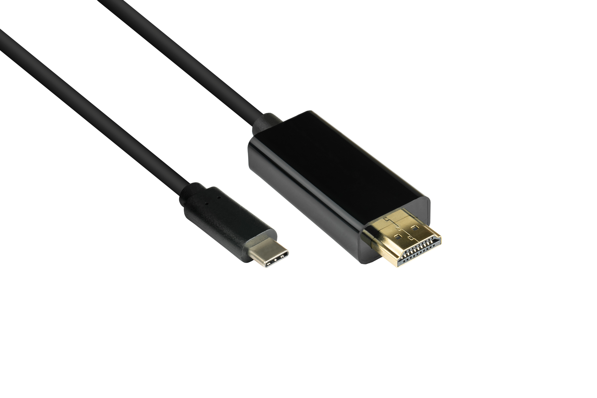 Adapterkabel USB-C™ Stecker an HDMI 2.0 Stecker, 4K / UHD @60Hz, CU, schwarz, 10m