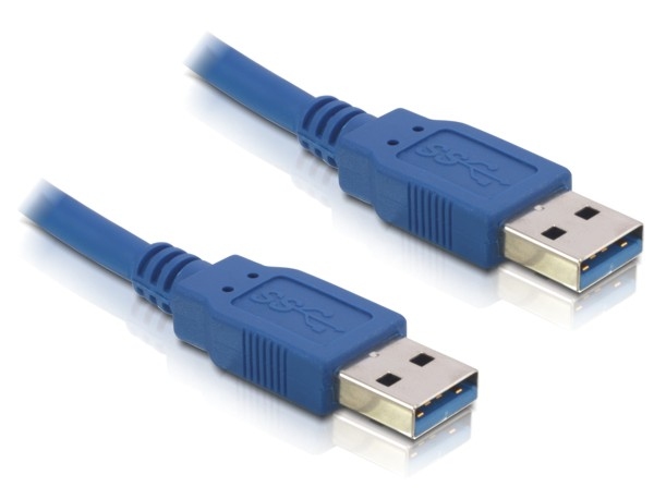 Anschlusskabel USB 3.0 Stecker A an Stecker A, 5m, blau