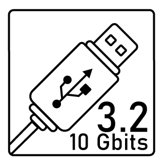 USB 3.2 Gen. 2 (x1) - 10 Gbit/s