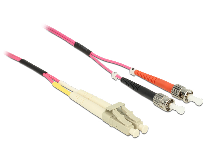 Kabel Lichtwellenleiter LC / ST Multimode OM4, 1m