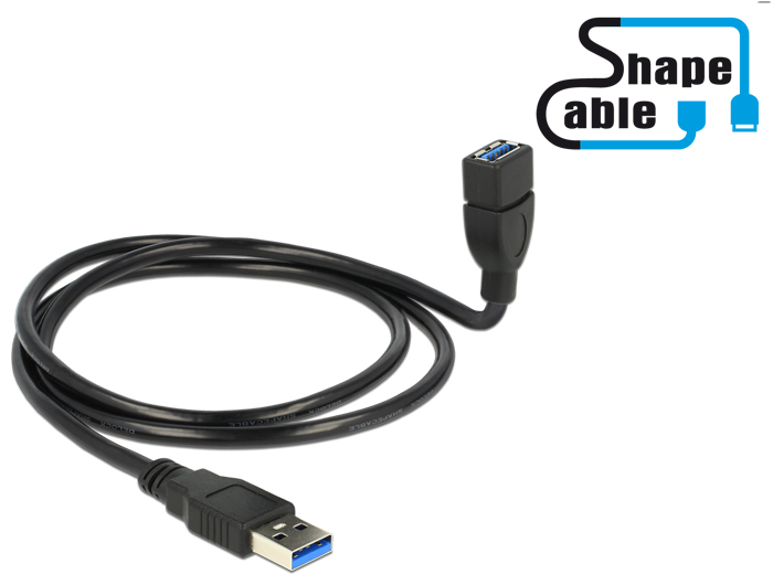 Kabel USB 3.0 A Stecker an USB 3.0 A Buchse ShapeCable 1m