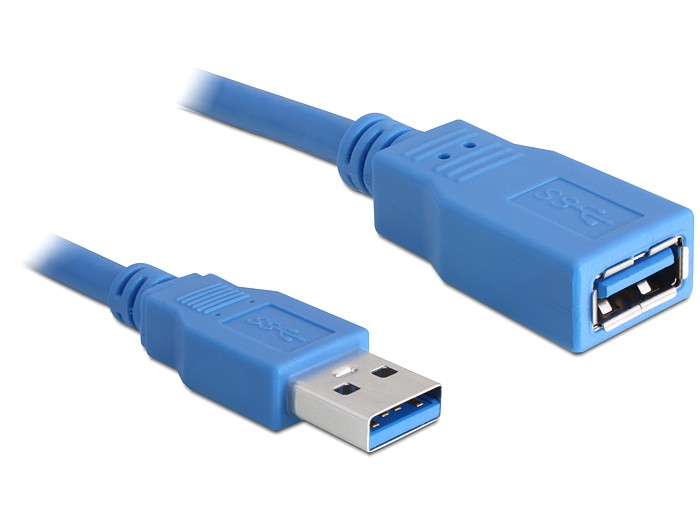 Verlängerungskabel USB 3.0 Typ-A Stecker an USB 3.0 Typ-A Buchse 5 m blau