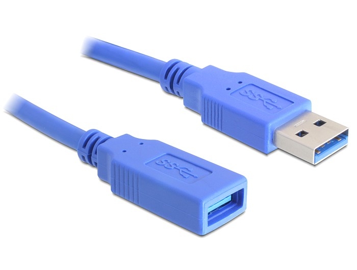 Verlängerungskabel USB 3.0 Typ-A Stecker an USB 3.0 Typ-A Buchse 1 m blau