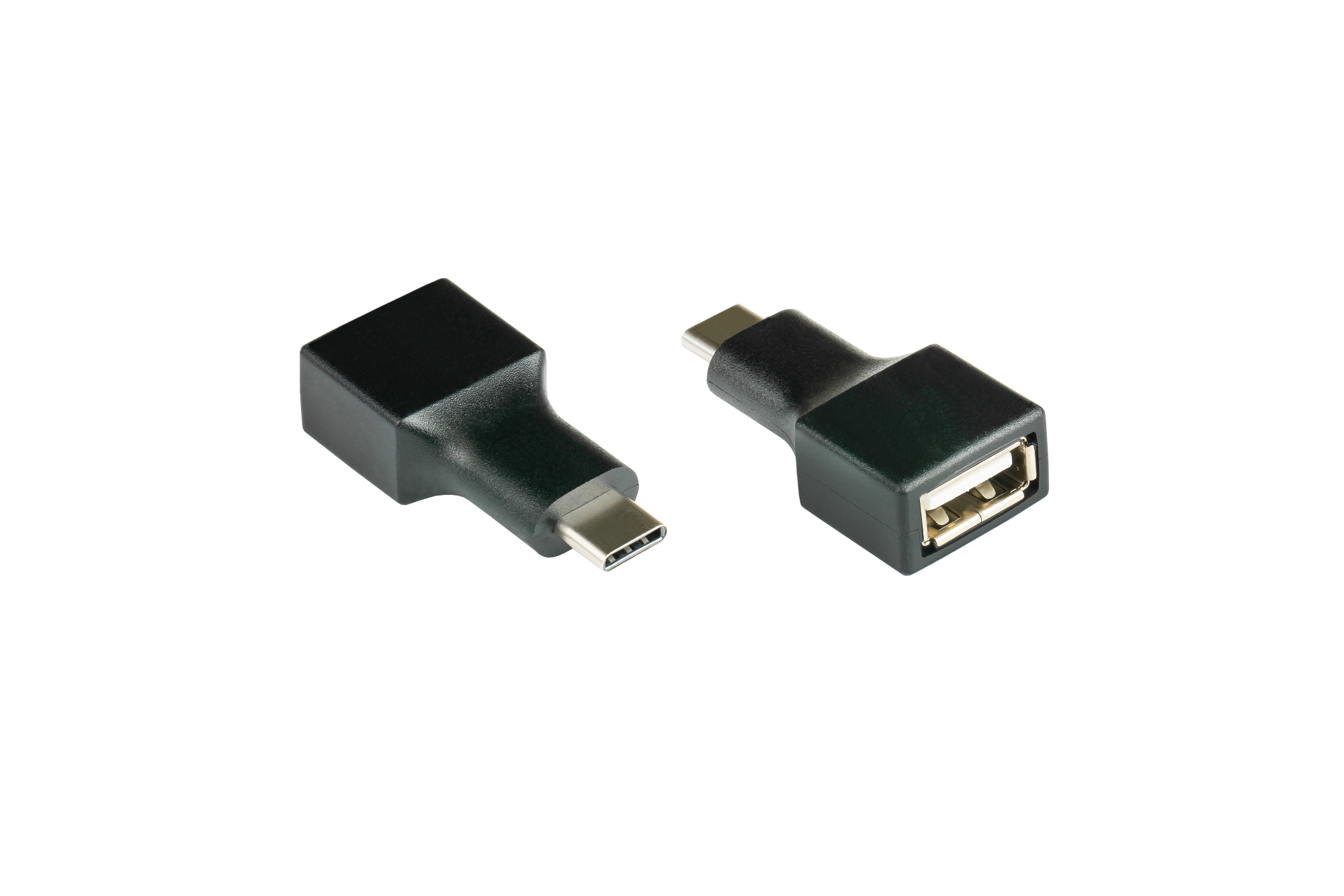Adapter USB 2.0 USB-C™ Stecker an Buchse A, schwarz