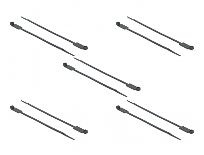 Kabelbinder mit Beschriftungsfeld L 270 x B 4,8 mm schwarz 10 Stück