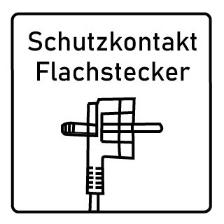 Schutzkontakt (Typ E+F) - Flachstecker