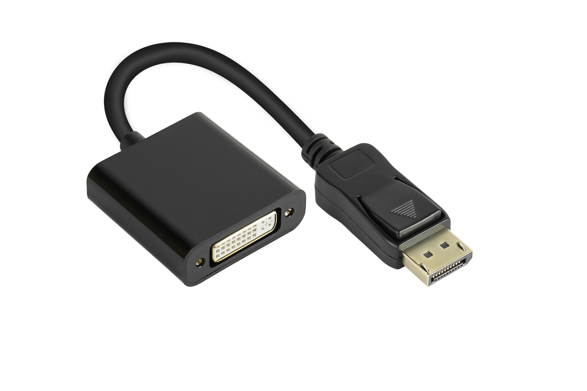 Adapter DisplayPort Stecker an DVI-I 24+5 Buchse, 1080P @60Hz, vergoldete Kontakte, ca. 20cm