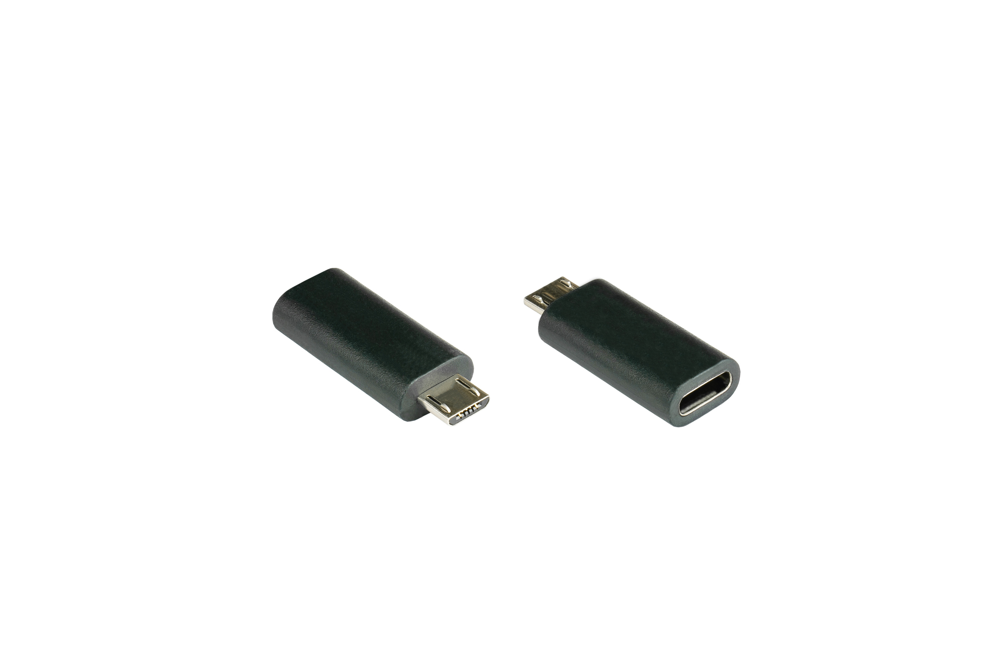 Adapter USB 2.0 Stecker Micro B an USB-C™ Buchse, schwarz
