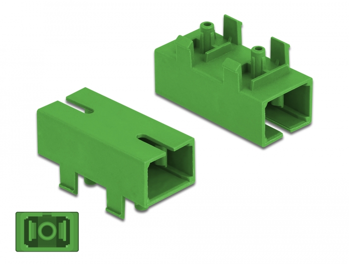 LWL Kupplung für PCB SC Simplex Buchse zu SC Simplex Buchse Singlemode grün