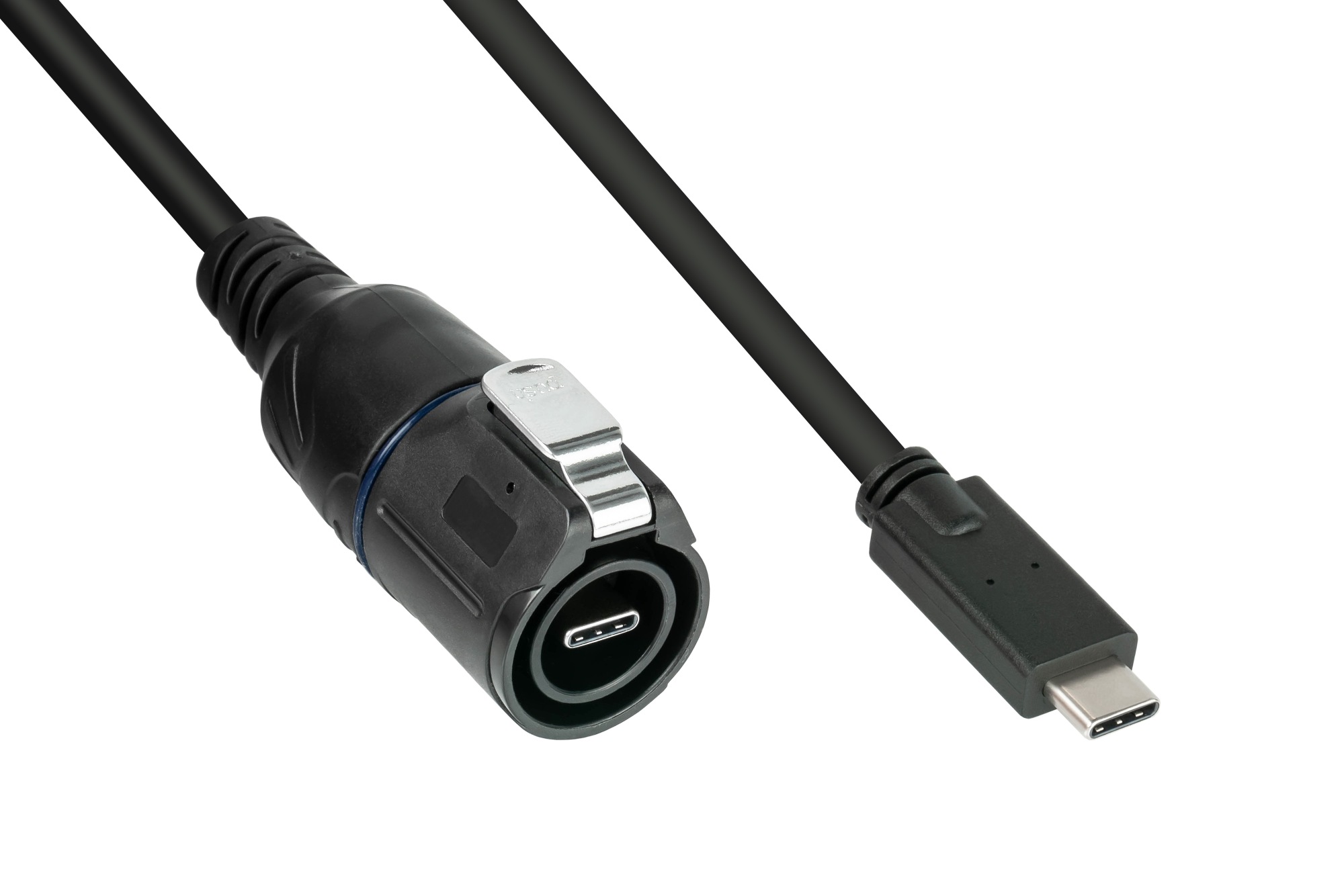 Industrie-Steckverbinder S1 - USB 3.2 Gen. 2 Kabel, Stecker C™ mit Klick-Arretierung an Stecker C™, 1m